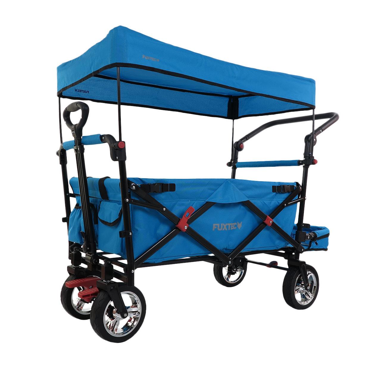 FUXTEC handcart FX-CT800 with UV-protected sun canopy, push handle & interior extension