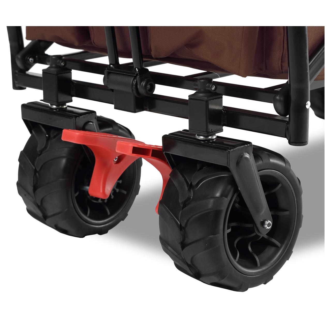 FUXTEC beach handcart FX-CTB800 with UV-protected sun canopy, push handle & interior extension