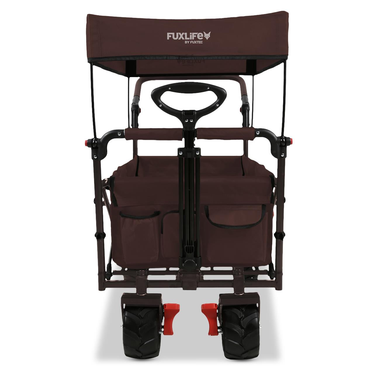 FUXTEC beach handcart FX-CTB800 with UV-protected sun canopy, push handle & interior extension