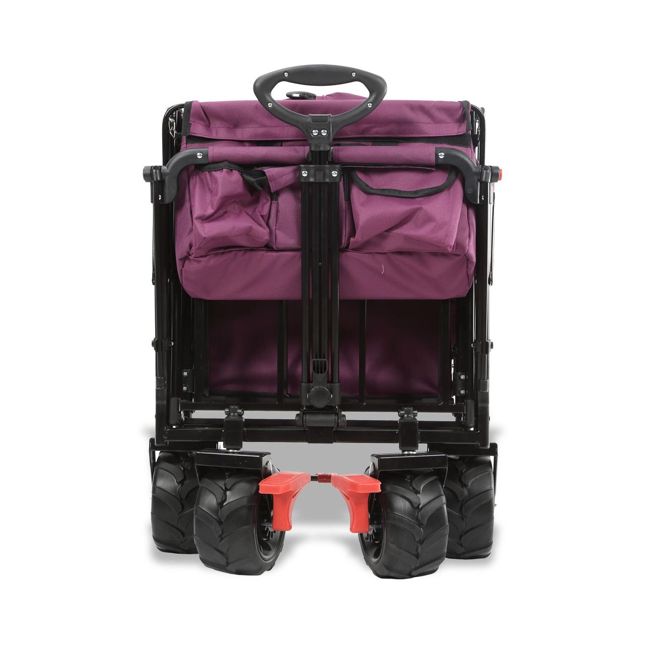 FUXTEC beach handcart FX-CTB800 with UV-protected sun canopy, push handle & interior extension