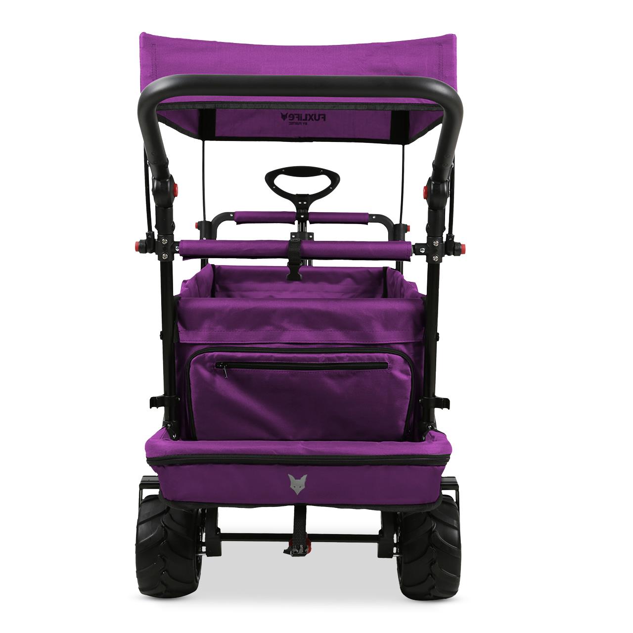 FUXTEC beach handcart FX-CTB800 with UV-protected sun canopy, push handle & interior extension
