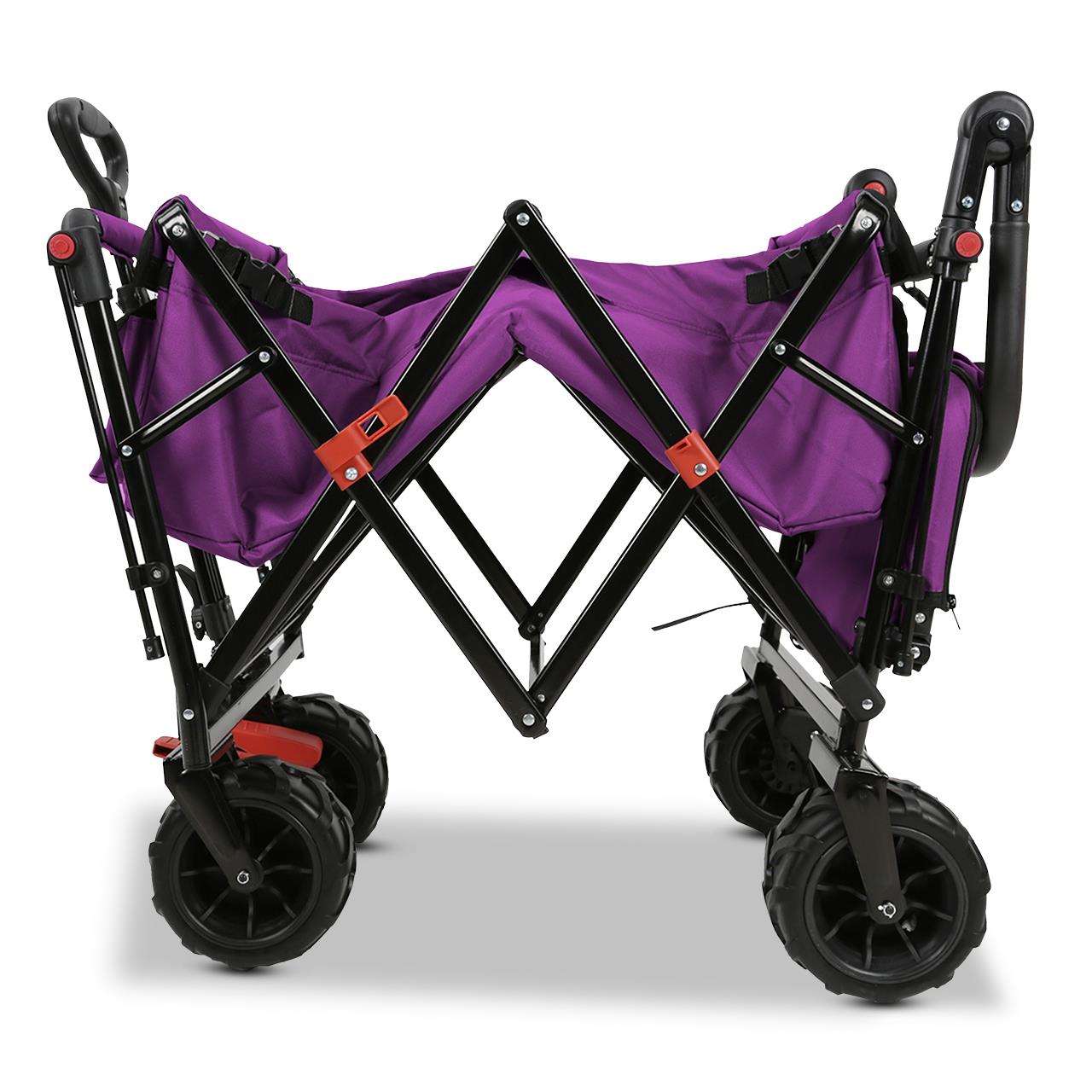 FUXTEC beach handcart FX-CTB800 with UV-protected sun canopy, push handle & interior extension