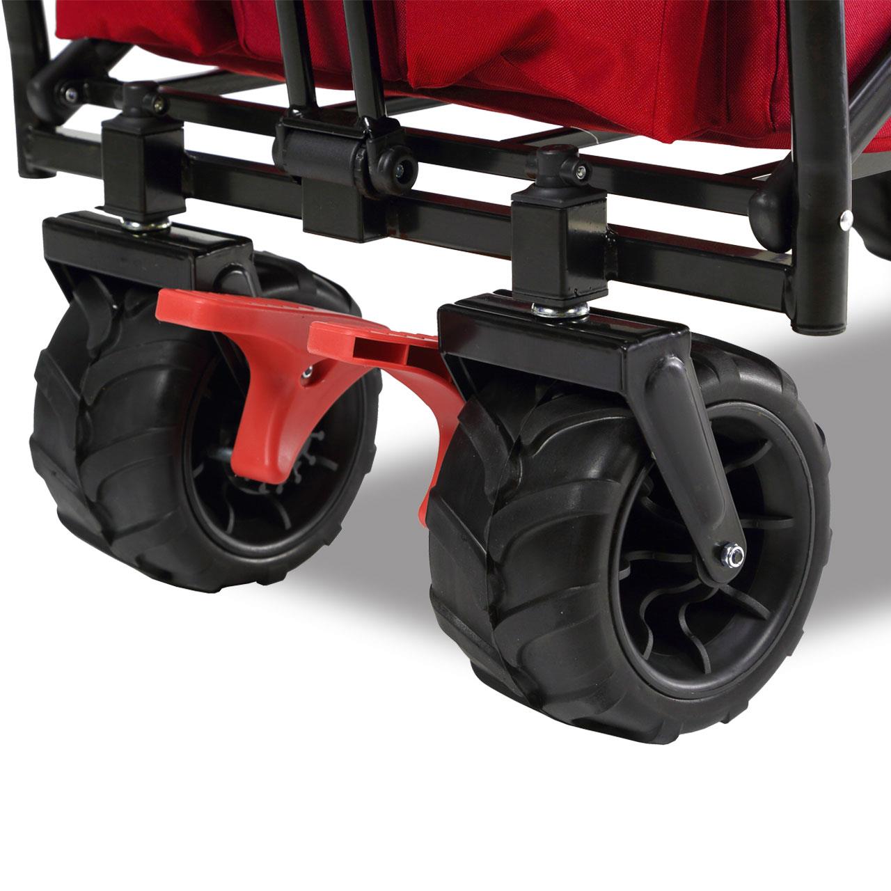 FUXTEC beach handcart FX-CTB800 with UV-protected sun canopy, push handle & interior extension