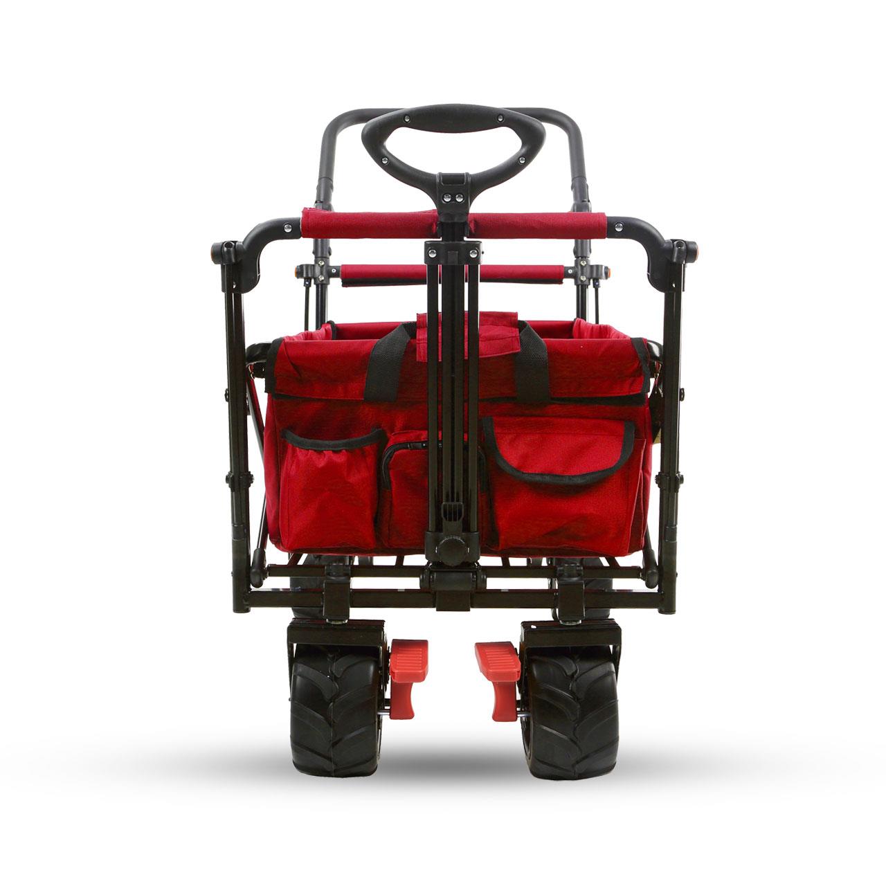 FUXTEC beach handcart FX-CTB800 with UV-protected sun canopy, push handle & interior extension