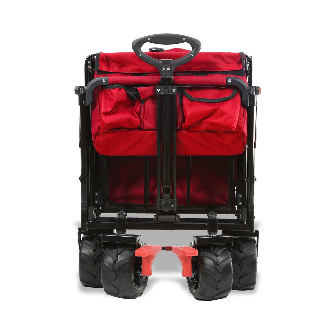 FUXTEC beach handcart FX-CTB800 with UV-protected sun canopy, push handle & interior extension