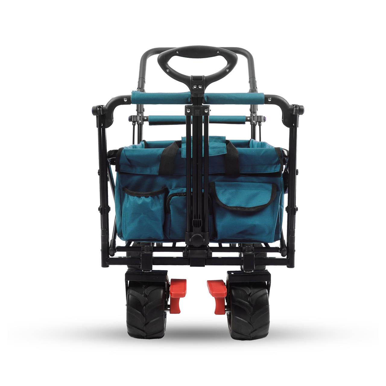 FUXTEC beach handcart FX-CTB800 with UV-protected sun canopy, push handle & interior extension