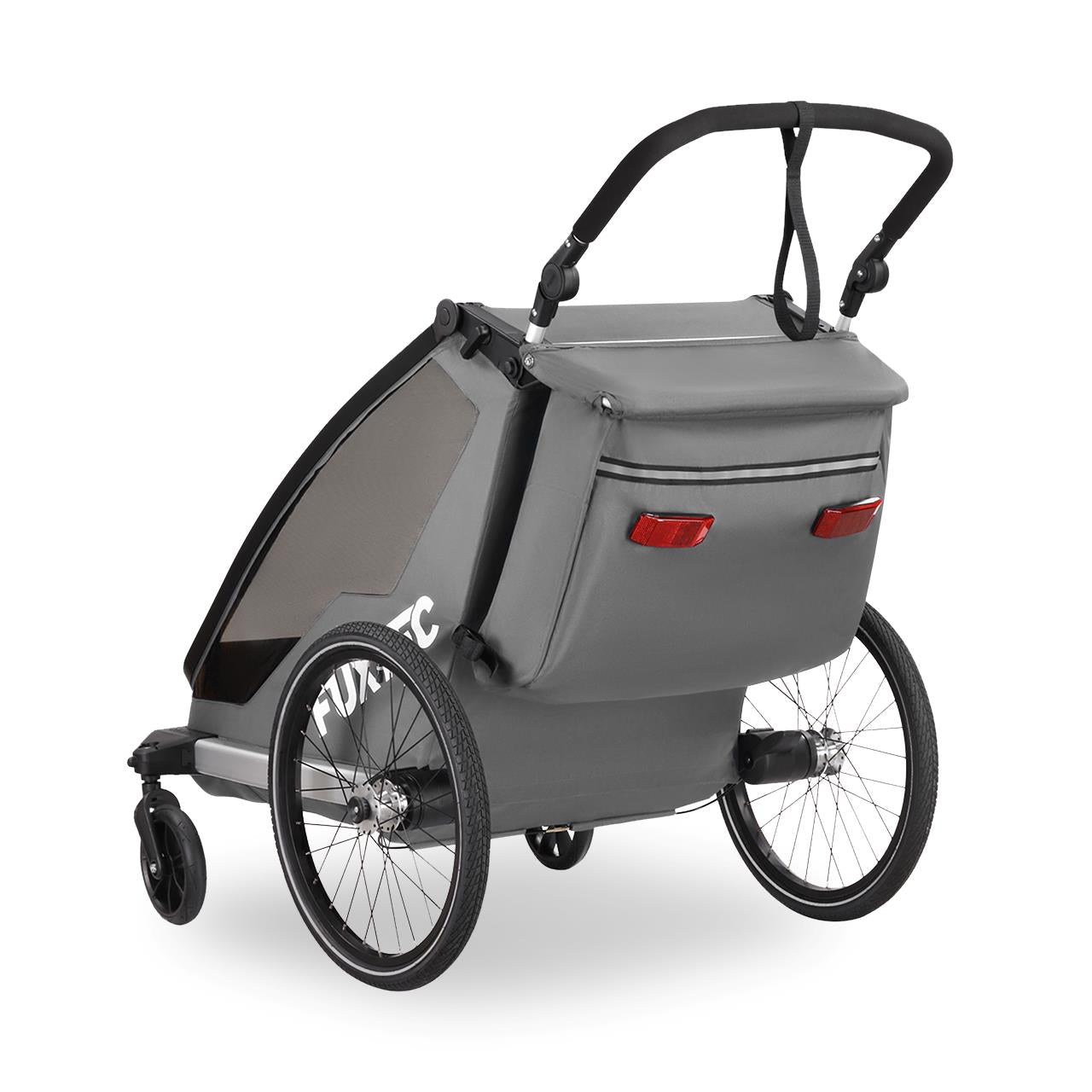 FUXTEC bicycle trailer/jogger FX-FA1-SET-GRAU with jogger wheel