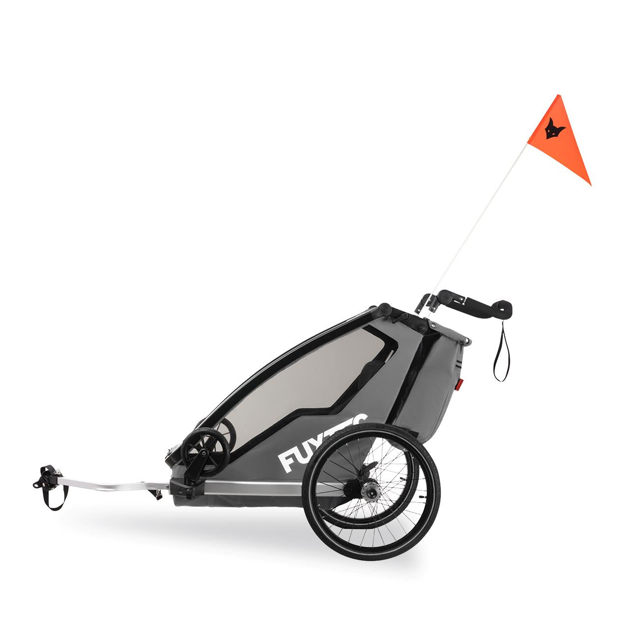 FUXTEC bicycle trailer/jogger FX-FA1-SET-GRAU with jogger wheel