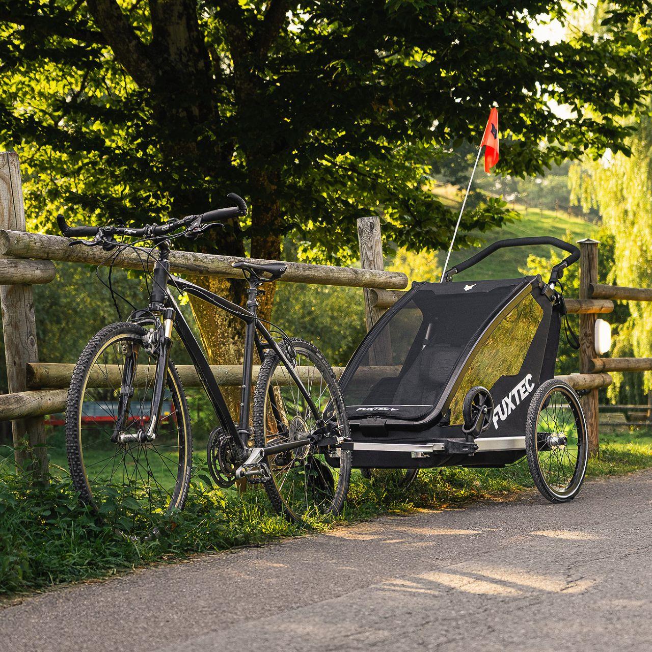 FUXTEC bicycle trailer/jogger FX-FA1-SET-GRAU with jogger wheel