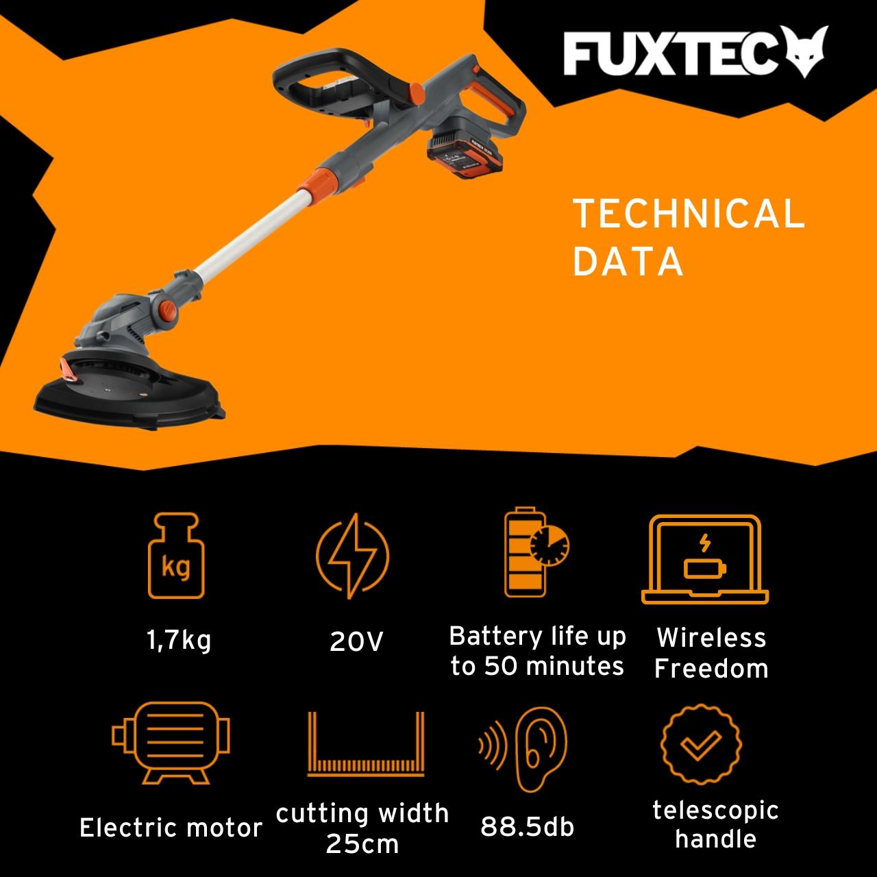 FUXTEC 20V Cordless Grass Trimmer FX-GT20 SET brush cutter