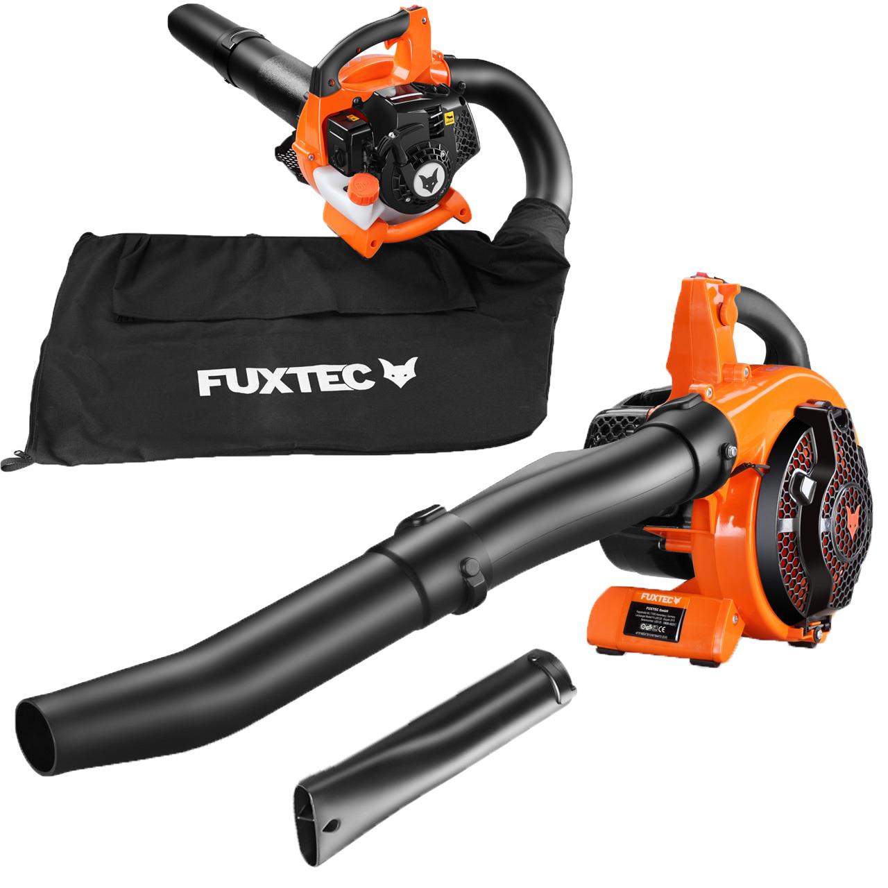 FUXTEC FX-LBS126 4-in-1 leaf vacuum, leaf blower, leaf shredder, including two blow pipes